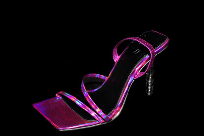 Sphaera sandal - holographic pink
